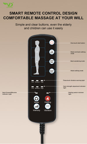 VD Rocking Massage Chair with Heat & Vibration – Space-Saving Full Body Recliner with Synchronized Massage, Adjustable Leg Rest & Smart Remote