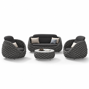 Alessia Woven Rope Outdoor Patio Set