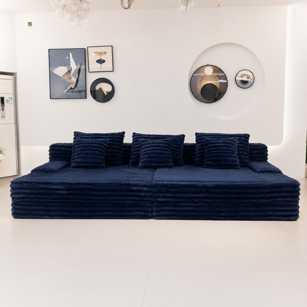 Martina Soft & Fluffy Plush Three Seater Sofa Bed