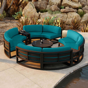 Avion 7 Piece Curved Sectional Set