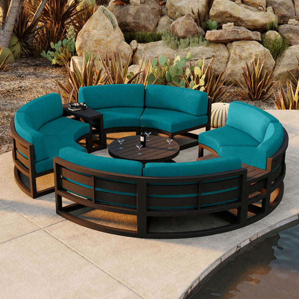 Avion 7 Piece Curved Sectional Set