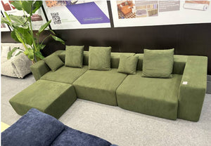 Luca Three Seater Modular Lounge - Sage Green