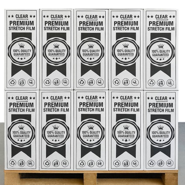 Free Delivery - 1 Pallet 200 Rolls Stretch Film Hand Pallet Removalist Shrink Wrap 500mm x 400M 25UM MIC - Clear