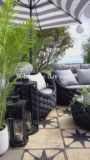 Alessia Woven Rope Outdoor Patio Set