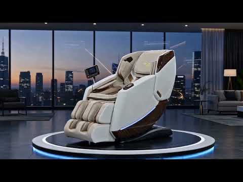 VD 18-Program Full-Body Massage Chair With Heat & Long SL Track Beige Colour